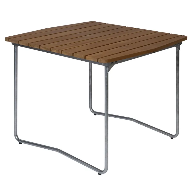 Utförsäljning Bord B31 84 Obehandlad teak / varmförzinkat stativ