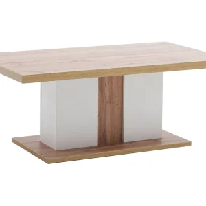 Degaust Soffbord 115 cm Vit/Ekfärg - Möbler Rea