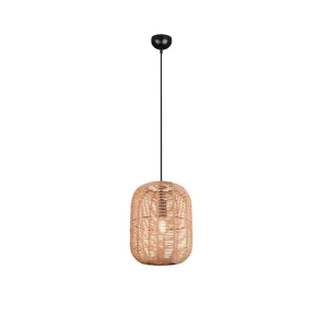 Begränsat antal Trio Lighting Runa Taklampa E27 35cm mattsvart/rotting Matt svart/Natur - Belysning
