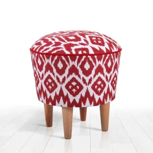 Charlottetown Sittpuff 42 cm Röd - Möbler Rabatter