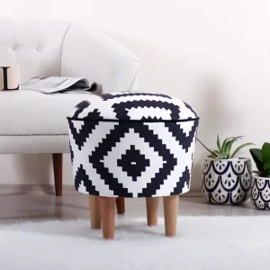 Sänkt pris Galesburg Sittpuff 42 cm Svart - Möbler