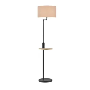 Trygg betalning Trio Lighting Claas Golvlampa E27 mattsvart Matt svart - Belysning