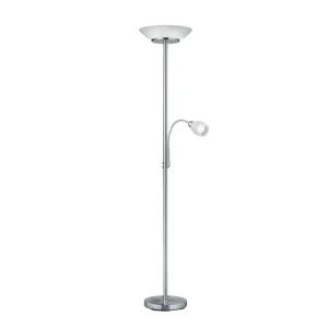 risnedsättning Trio Lighting Gerry Golvlampa E27+E14 borstad stål Borstad stål - Belysning