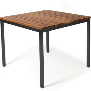 Häringe Matbord 85X85Cm Svart / Teak Expressleverans