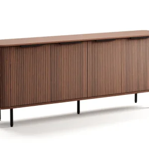 Beställ nu Bark Kopparbo Sideboard med Förvaring Ribbad Mörkbrunt / Valnöt / Trä - Förvaring