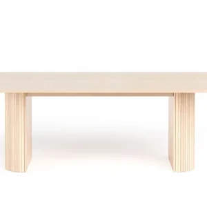 Bark Kopparbo Matbord 240 cm Ljust vitlaserat ekträ - Möbler Nedsatt pris