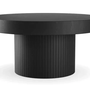 Premium Bark Kopparbo Soffbord 90 cm Runt Svart Svart trä - Möbler