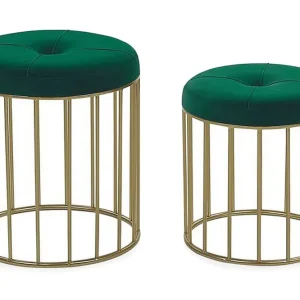 Mattila Fotpall 2-pack Grön - Möbler Billig