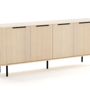 Begränsat antal Bark Kopparbo Ribbad Sideboard med Förvaring Vitlaserad / Ljus Ek / Trä - Förvaring