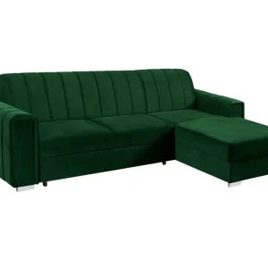 Snabb leverans Denegal 3-sits Hörnbäddsoffa Green - Möbler
