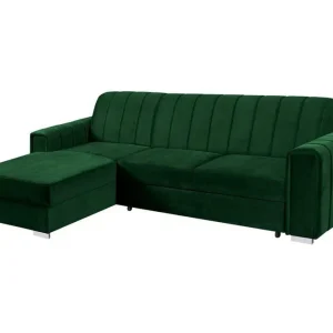 Snabb frakt Denegal 3-sits Hörnbäddsoffa Dark green - Möbler
