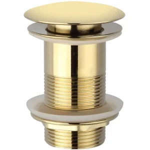 Billigare Bottenventil för handfat Rund 6,2 cm Guld - Hus & renovering