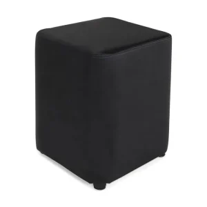 Square Pall Läder Svart - Möbler risnedsättning