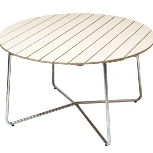 Fynd Bord 9A 120 Cm Vitlackad Ek / Varmförzinkat Stativ