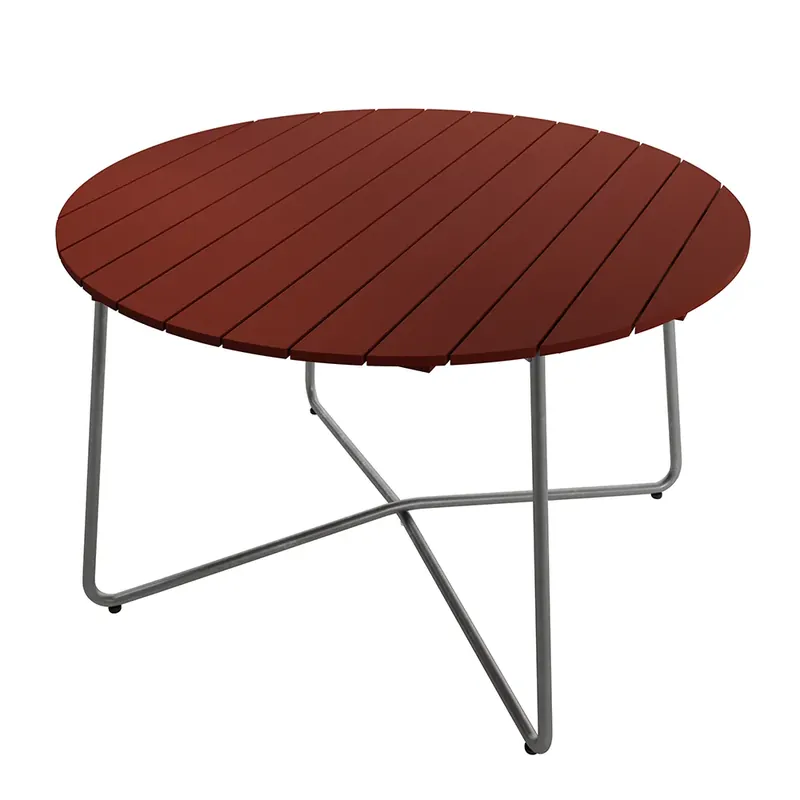 Erbjudande 9A bord 120 cm Mörkröd / Varmförzinkat