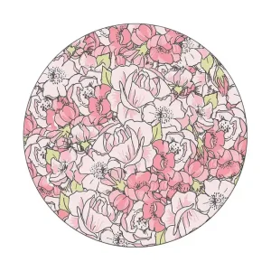 Pienk Matta Rund 100 cm Rosa/Sammet - Textil & mattor Fri frakt