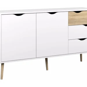 Tvilum Delta Skänk 147 cm Vit/Ek - Förvaring Sänkt pris