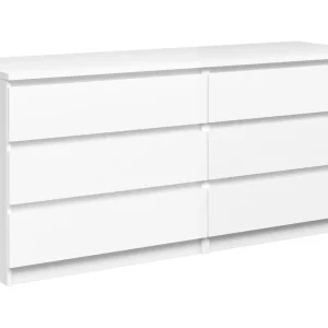 Snabb leverans Tvilum Naia Byrå 154 cm Vit/Högglans - Förvaring