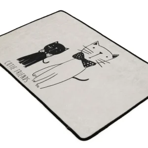 Matta Littlecats Oval 60x90 cm Flerfärgad/Sammet - Textil & mattor risnedsättning