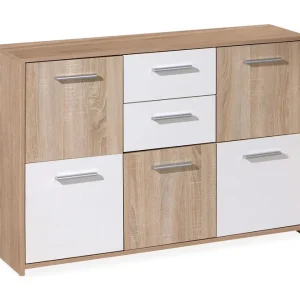 Scandinavian Choice Aragon Skänk 115 cm Vit/Ljus Ek - Förvaring Billig