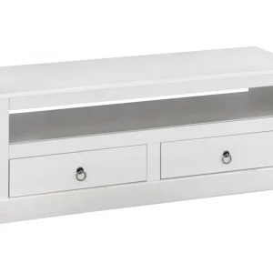 Fri frakt Bloomington Galois TV-bänk 118 cm Vit - Möbler