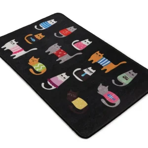Matta Blackcats 60x90 cm Flerfärgad/Sammet - Textil & mattor Säker betalning