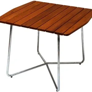 Säker betalning Bord B30 84 X 92 Obehandlad Teak / Varmförzinkat Stativ Stå