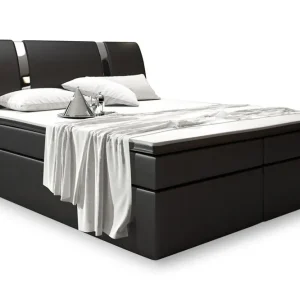 Populärt val Cloud47 Modena Sängpaket 160x200 med Förvaring Slät Gavel Svart - Möbler