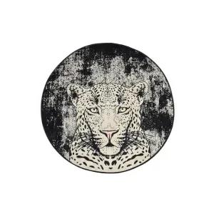 Premium Kambuku Matta Rund 100 cm Tiger/Sammet - Textil & mattor