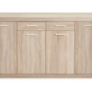Populärt val Scandinavian Choice Bristol Skänk 160 cm Låg Ljus Ek - Förvaring