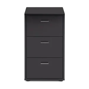 Lågt pris Scandinavian Choice Virginia Sängbord 35 cm med Förvaring 3 Lådor Grå/Svart - Möbler
