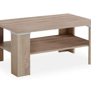 Köp online Scandinavian Choice Bastia Soffbord 100 cm med Förvaring Hyllor Ljus Ekfärg - Möbler