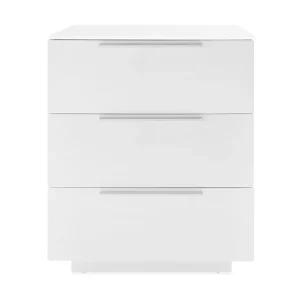 Köp online Scandinavian Choice Nola Sängbord 50 cm med Förvaring 3 Lådor Vit - Möbler