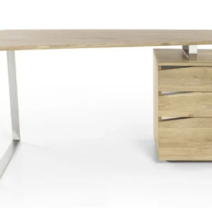 Säker betalning Scandinavian Choice Tori Skrivbord 150 cm med Förvaring 3 Lådor Massiv Ek - Möbler