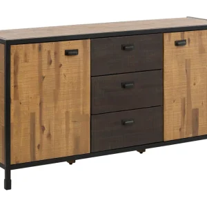 Loft24 Mantas Skänk 150 cm Flerfärgad/Akacia/Metall - Förvaring I lager