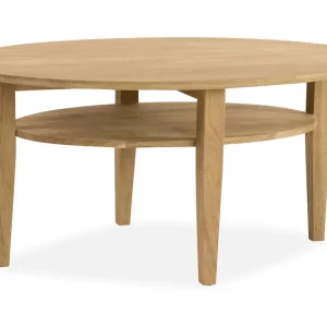 Populärt val Funky & Co Cullman Soffbord 90 cm Ovalt med Förvaring Hylla Ek - Möbler