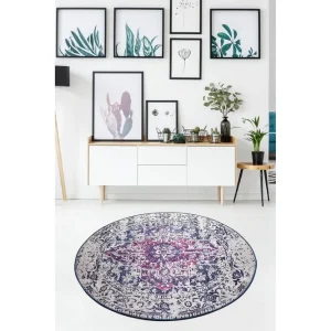 Debolezza Matta Rund 100 cm Flerfärgad/Sammet - Textil & mattor Populär