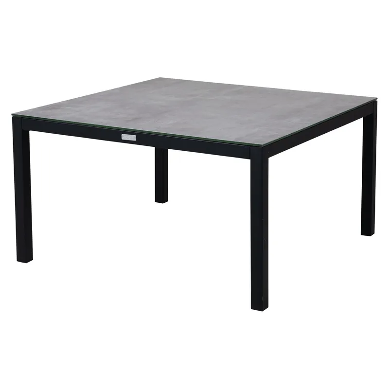 Belfort soffbord svart/gråaluminium 90x90 3D-printad glasskiva Köp nu