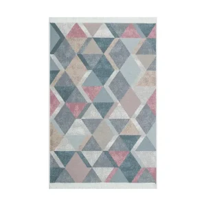 Endast denna vecka Matta Caleban 160x230 cm Blå/Rosa/Beige/Grå/Bomull - Textil & mattor