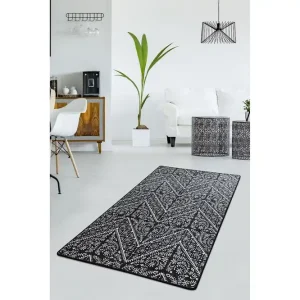 Assaggie Entrematta 80x300 cm Svart/Sammet - Textil & mattor Fynd