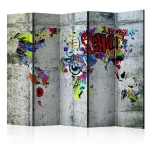 Begränsad tid Rumsavdelare Graffiti World 225x172 Artgeist sp. z o. o. - Inredning