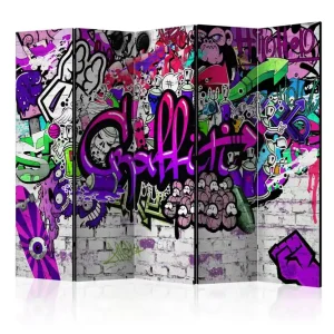 Rumsavdelare Purple Graffiti 225x172 Artgeist sp. z o. o. - Inredning Begränsat erbjudande