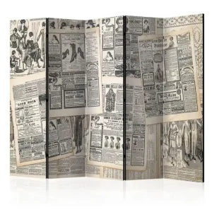 Snabb leverans Rumsavdelare Vintage Newspapers 225x172 Artgeist sp. z o. o. - Inredning