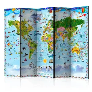 Rumsavdelare World Map For Kids 225x172 Artgeist sp. z o. o. - Inredning Beställ idag
