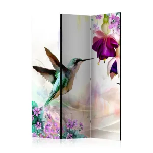 Rumsavdelare Hummingbirds And Flowers 135x172 Artgeist sp. z o. o. - Inredning Lågt pris
