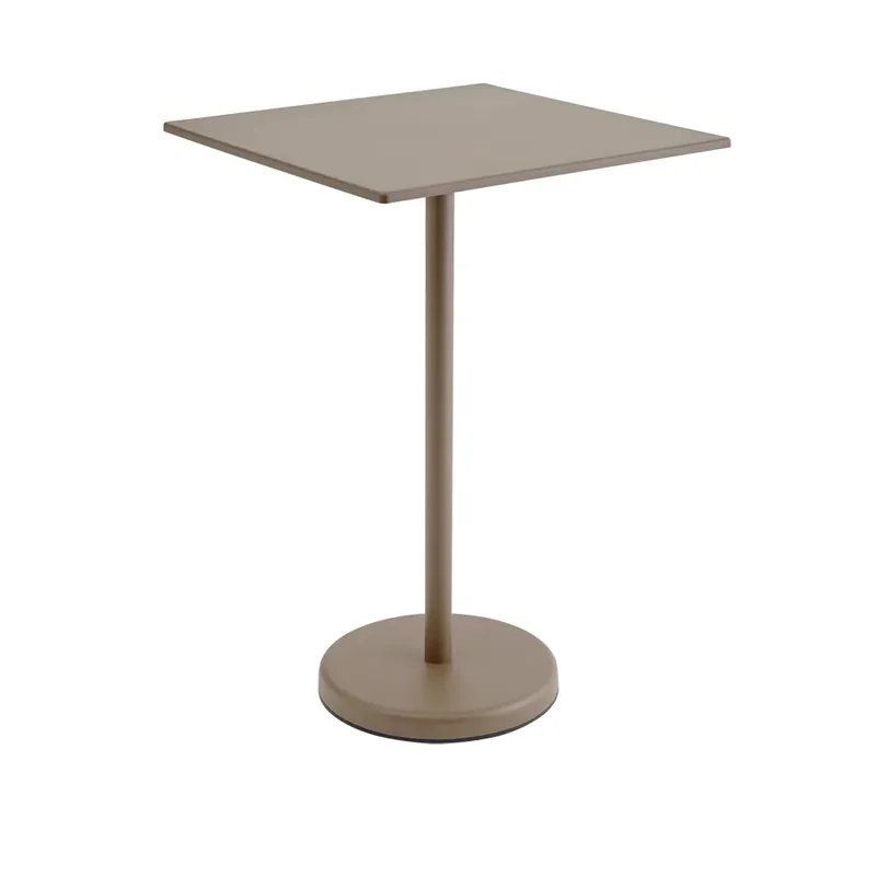 Bästa pris Linear Steel Barbord 70x70 cm Taupe