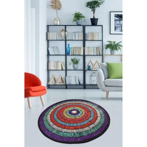 Beställ idag Andrarum Bengul Matta Rund 140 cm Flerfärgad/Sammet - Textil & mattor