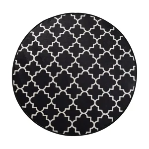 Surupa Matta Rund 140 cm Svart/Sammet - Textil & mattor Nedsatt pris