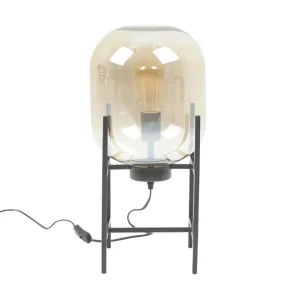 Billig Elements Bordslampa Champagne/Svart/Glas/Metall - Belysning & el
