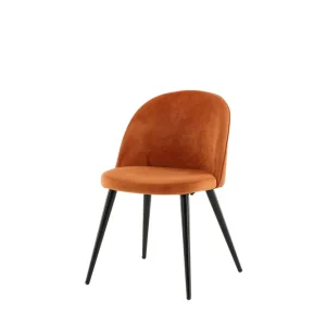 Venture Home Velvet Matstol Sammet Orange - Möbler Sista chansen